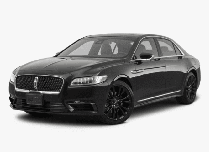 a black luxury lincoln continental car for limousine services